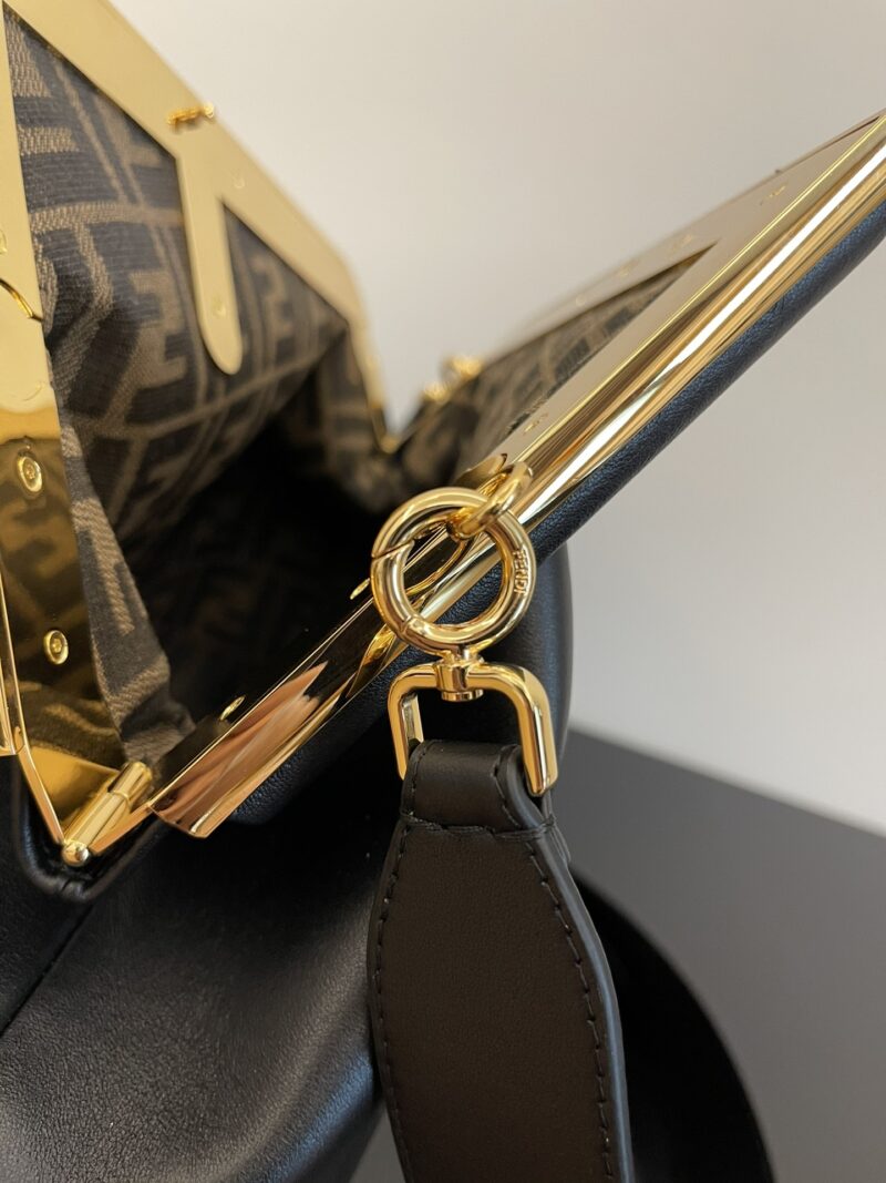 Fendi First Midi Black leather bag - Image 3