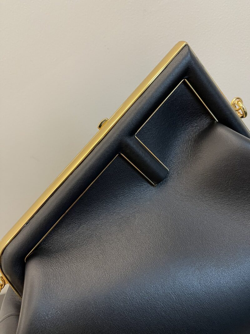 Fendi First Midi Black leather bag - Image 4