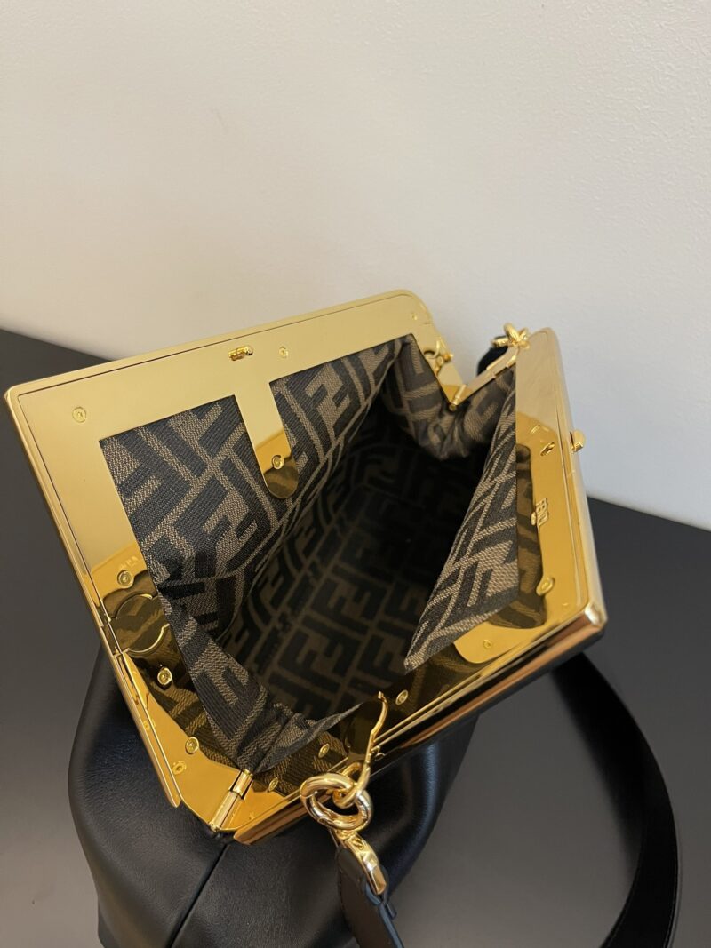 Fendi First Midi Black leather bag - Image 2