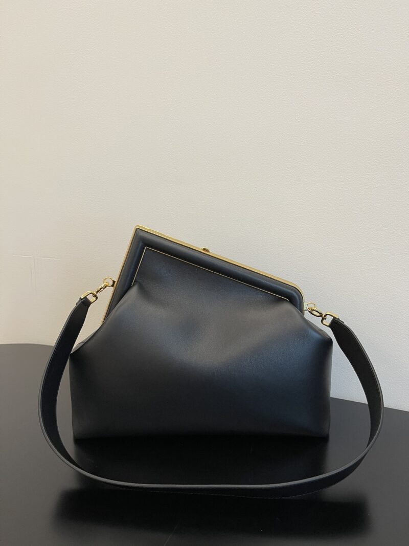 Fendi First Midi Black leather bag - Image 7