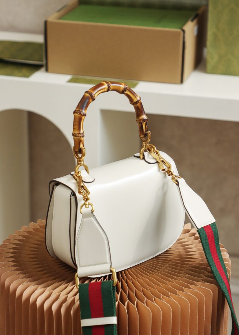 Gucci Bamboo 1947 small top handle bag White - Image 7