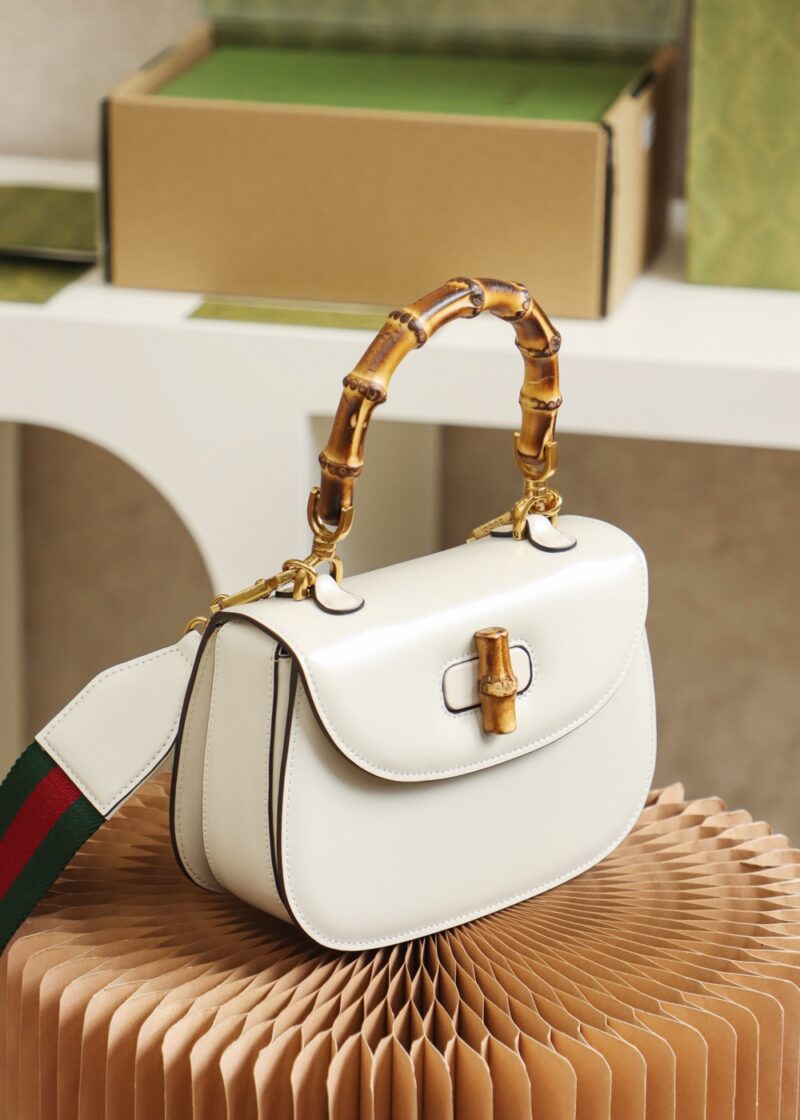 Gucci Bamboo 1947 small top handle bag White - Image 2