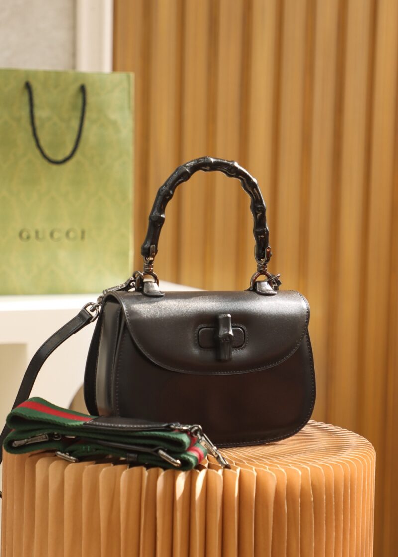 Gucci Bamboo 1947 small top handle bag Black - Image 8