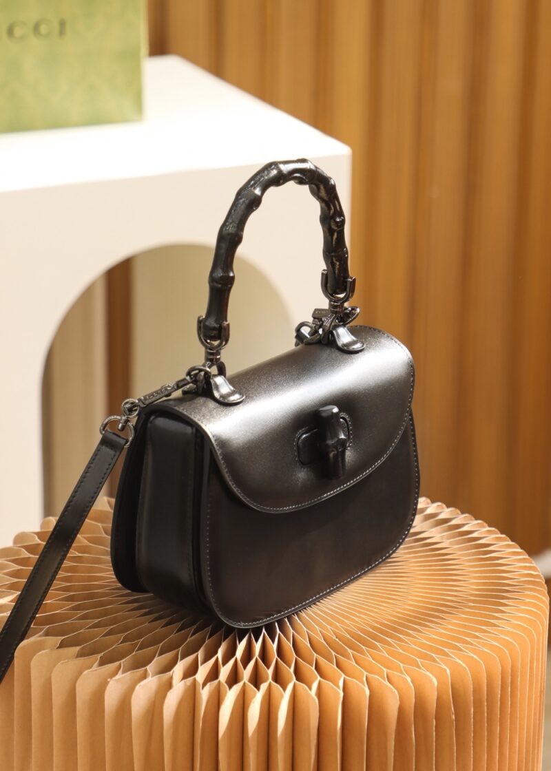 Gucci Bamboo 1947 small top handle bag Black - Image 9