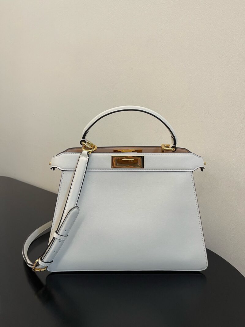 Fendi Peekaboo Soft Medium White leather bag - Image 3