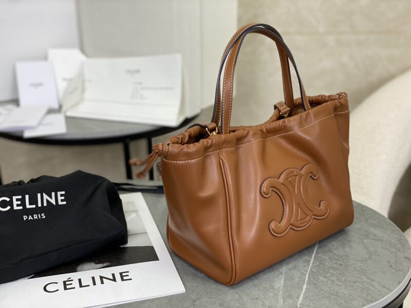 Celine SMALL CABAS DRAWSTRING CUIR TRIOMPHE in Smooth Calfskin - Image 6