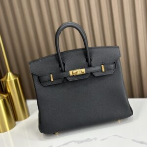 Replica HERMÈS Birkin 25 Handbag in Black Togo Leather – Luxury HERMÈS Handbag