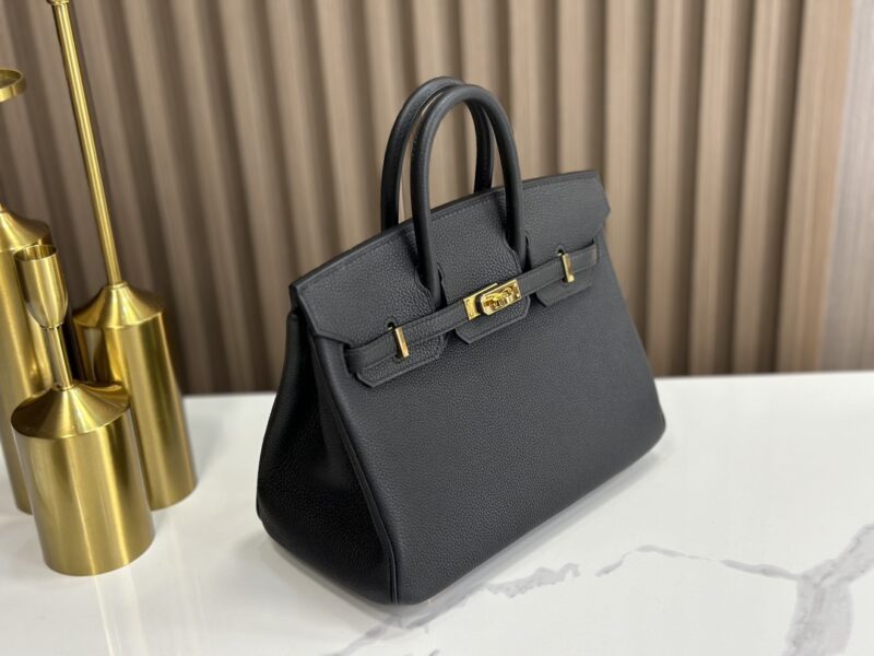 Hermes Birkin 25 handbag in Black Togo leather - Image 2