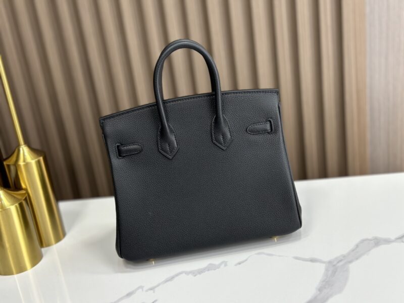 Hermes Birkin 25 handbag in Black Togo leather - Image 5