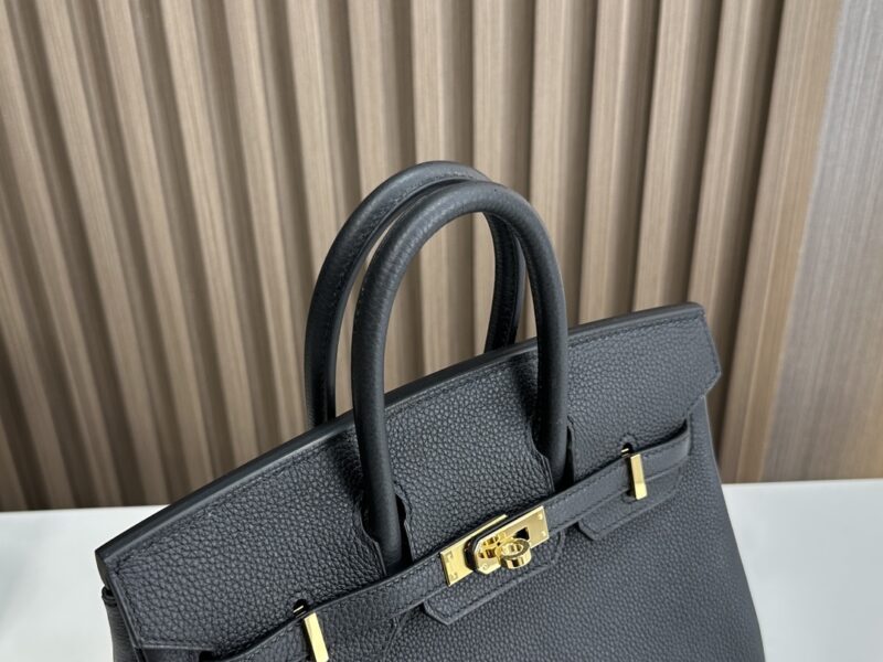 Hermes Birkin 25 handbag in Black Togo leather - Image 6