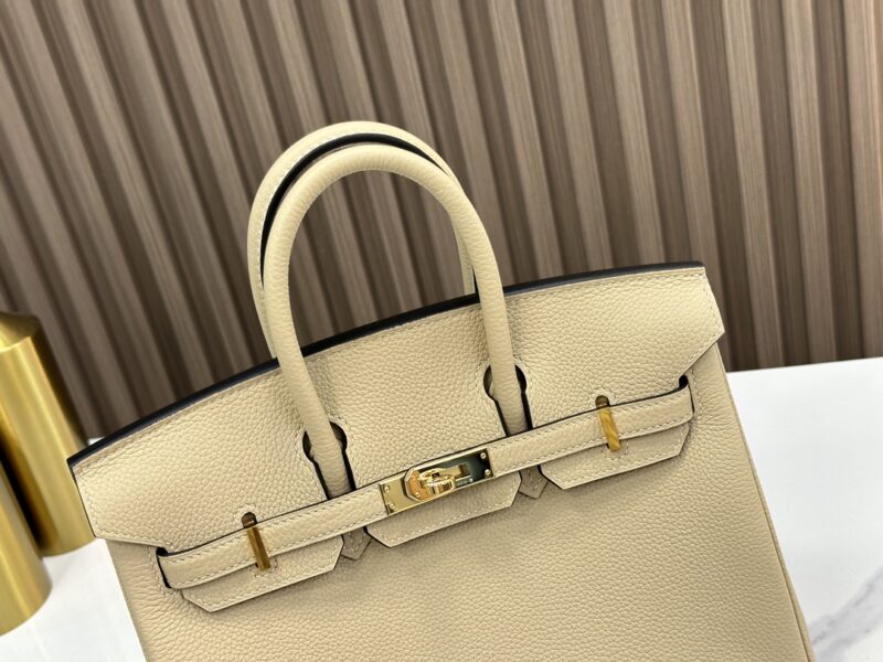 Hermes Birkin 25 handbag in Trench Togo leather - Image 4