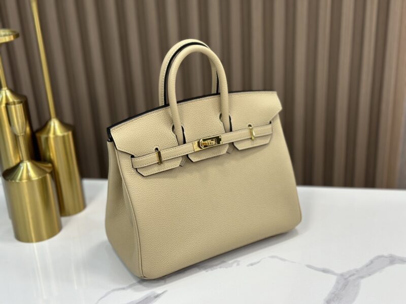 Hermes Birkin 25 handbag in Trench Togo leather - Image 3