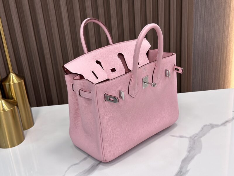 HERMÈS Birkin 25 handbag in Rose Sakura Togo leather - Image 8