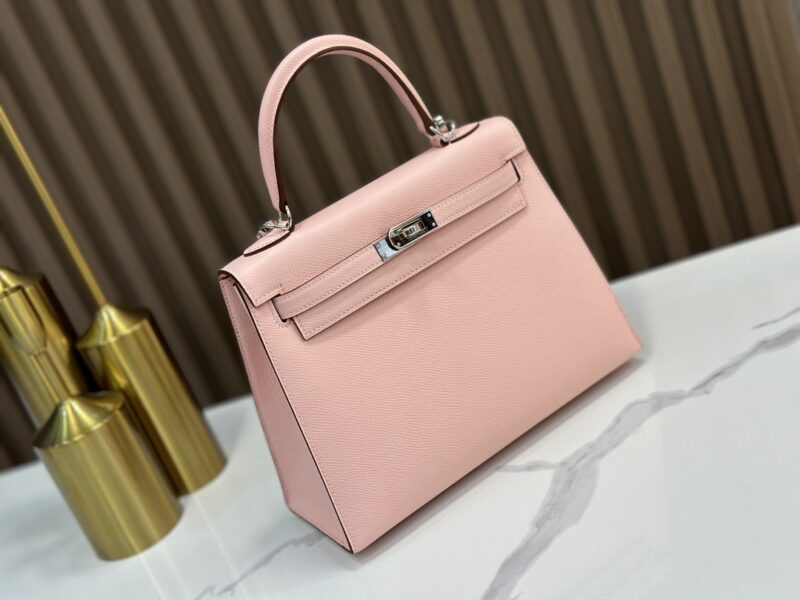 Hermes Kelly 25 handbag in Rose Sakura Epsom leather - Image 6