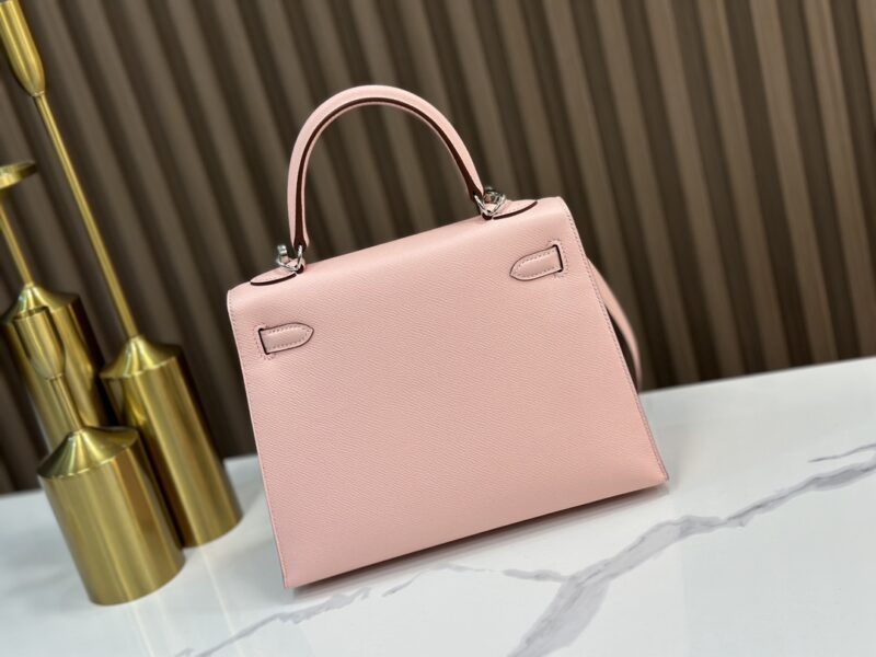 Hermes Kelly 25 handbag in Rose Sakura Epsom leather - Image 8