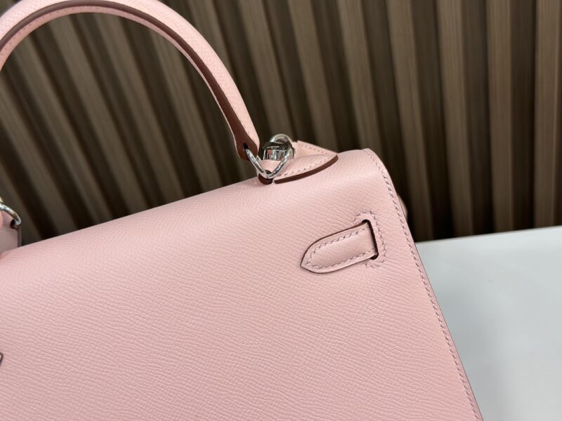 Hermes Kelly 25 handbag in Rose Sakura Epsom leather - Image 9