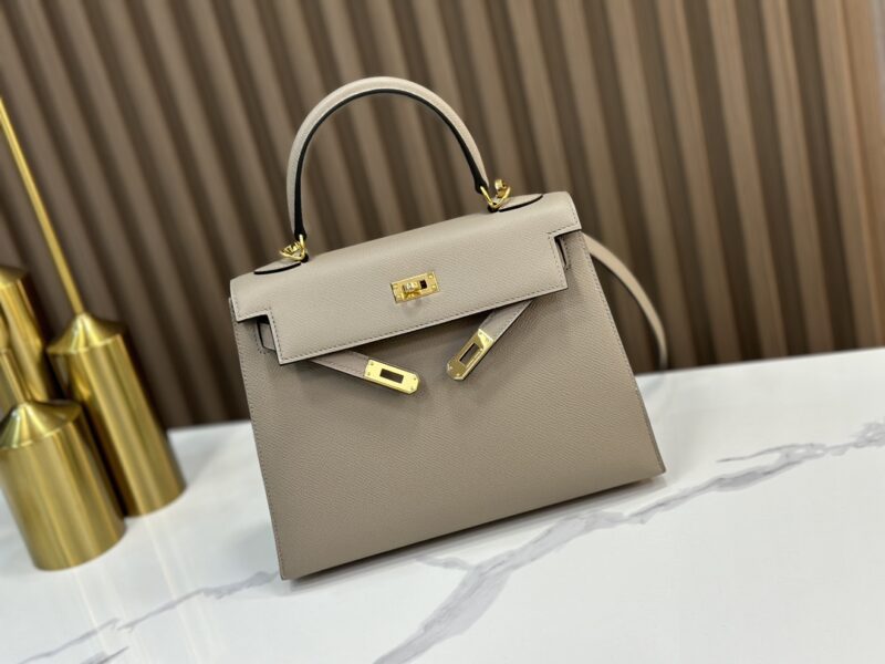 Hermes Kelly 25 handbag in Gris Asphalte Epsom leather - Image 3