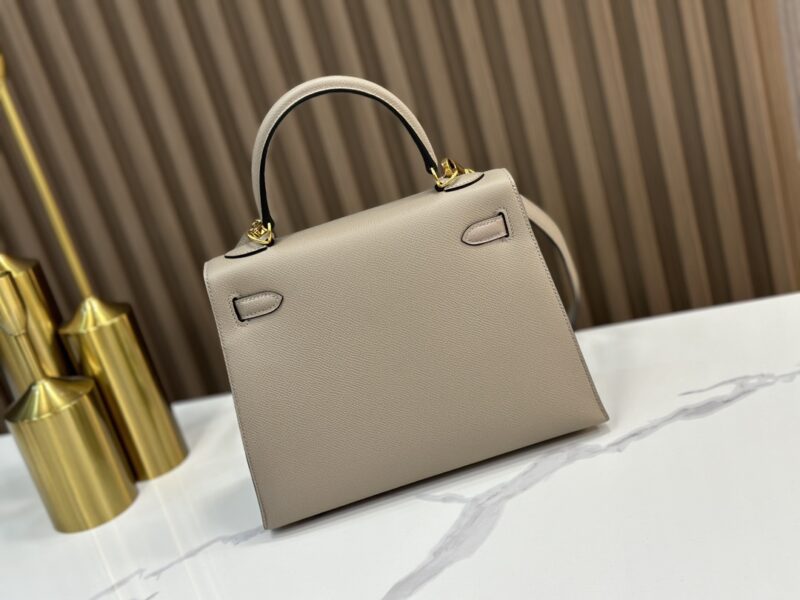 Hermes Kelly 25 handbag in Gris Asphalte Epsom leather - Image 7