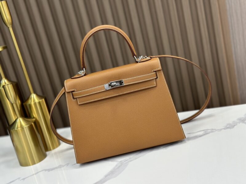 Replica HERMÈS Kelly 25 Handbag in Gold Epsom Leather – Luxury HERMÈS Handbag