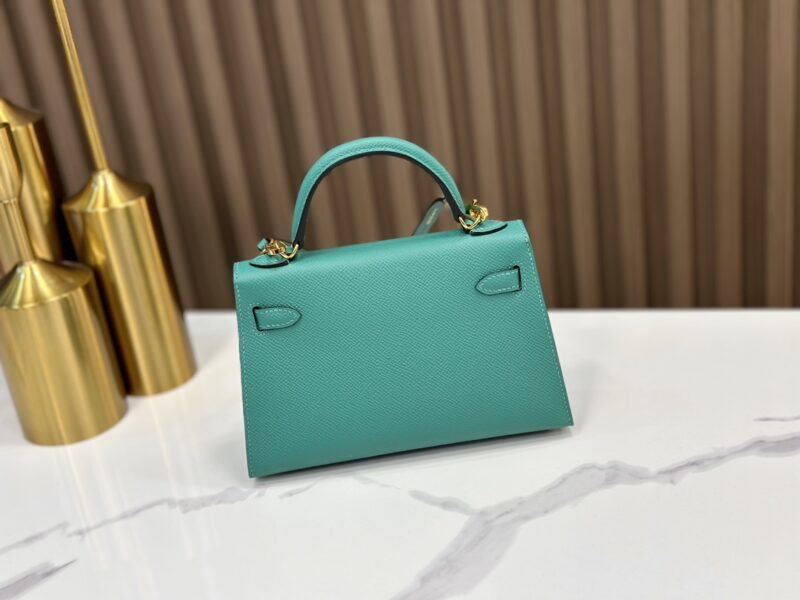 HERMÈS Mini Kelly II crossbody bag in Vert Verone Epsom leather - Image 3