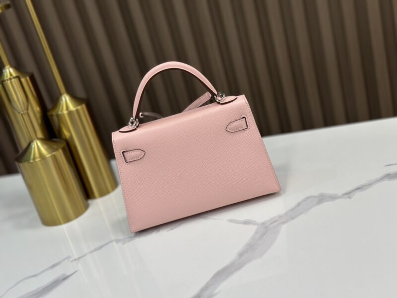 HERMÈS Mini Kelly II crossbody bag in Rose Sakura Epsom leather - Image 7