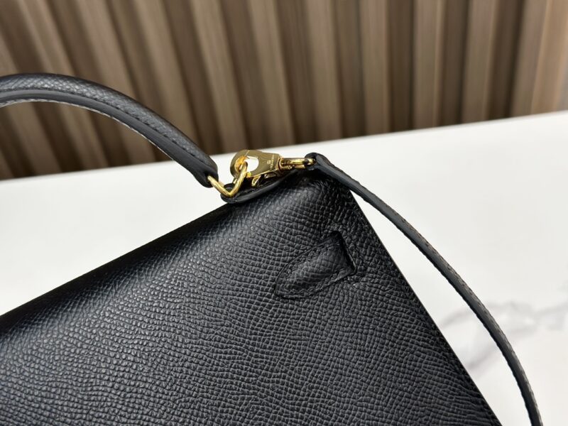 HERMÈS Mini Kelly II crossbody bag in Black Epsom leather - Image 5