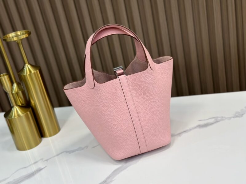 Hermès Picotin 18 TC Clemence Rose Sakura - Image 6