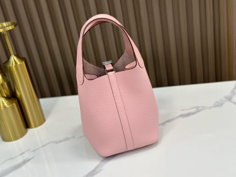 Hermès Picotin 18 TC Clemence Rose Sakura - Image 7