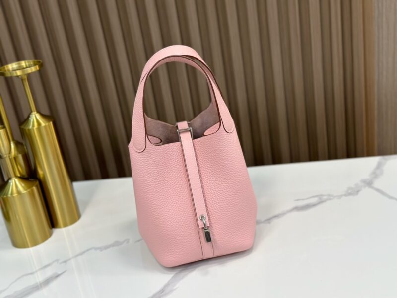 Hermès Picotin 18 TC Clemence Rose Sakura - Image 8