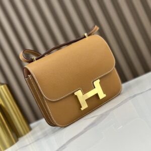 Replica HERMÈS Constance 18 Handbag in Gold Epsom Leather – Luxury HERMÈS Handbag