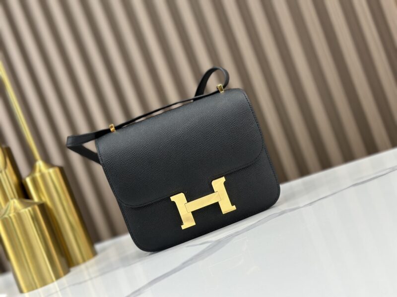 Replica HERMÈS Constance 18 Handbag in Black Epsom Leather – Luxury HERMÈS Handbag