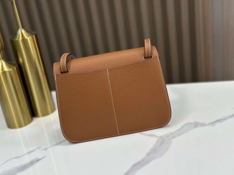 Hermès Gold Mini Halzan 22cm of Clemence Leather - Image 5