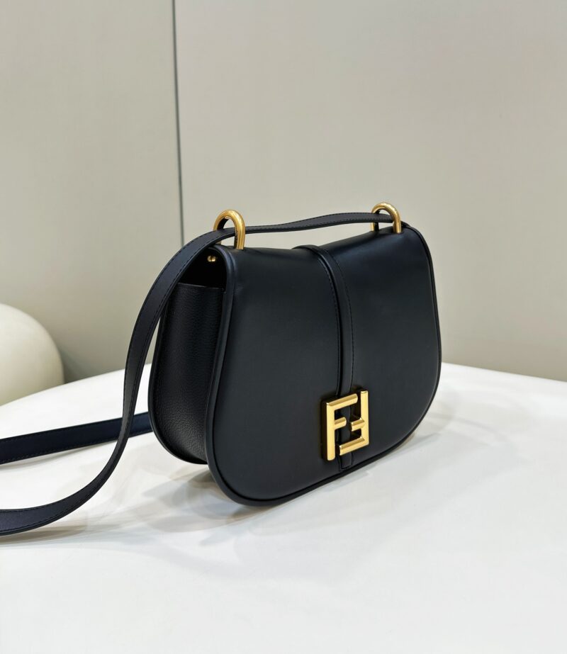 Fendi C’mon Medium Shoulder Bag Black - Image 2