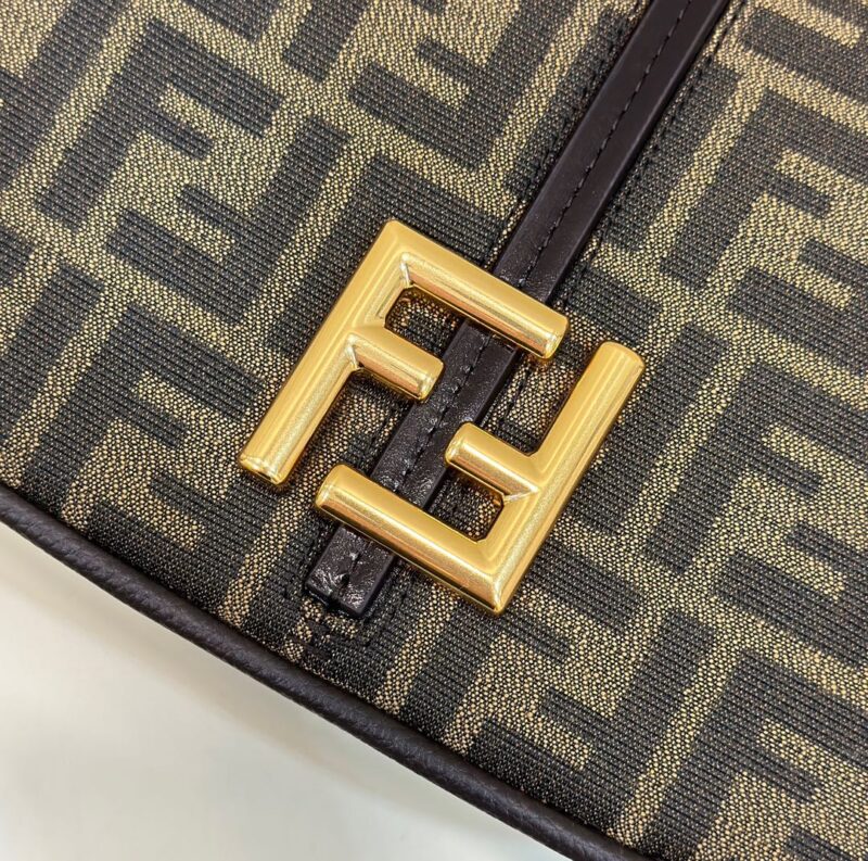 Fendi C’mon FF Jacquard Medium Shoulder Bag - Image 4