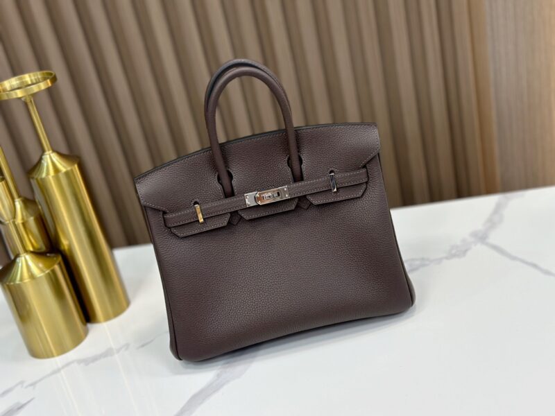 Replica HERMÈS Birkin 25 Handbag in Ebene Togo Leather – Luxury HERMÈS Handbag