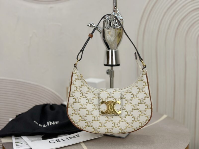 Replica Celine Medium Ava Triomphe Bag White | Luxury Replica Celine Bags