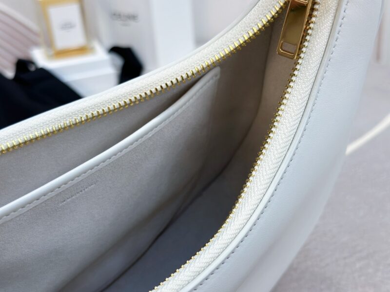 Celine MEDIUM AVA TRIOMPHE BAG in Smooth Calfskin White - Image 3