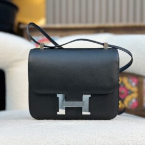 Replica HERMÈS Constance 24 Handbag in Black Epsom Leather – Luxury HERMÈS Handbag