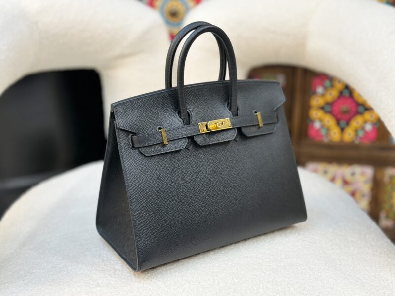 Hermes Birkin Sellier bag 25 Black Epsom leather - Image 8