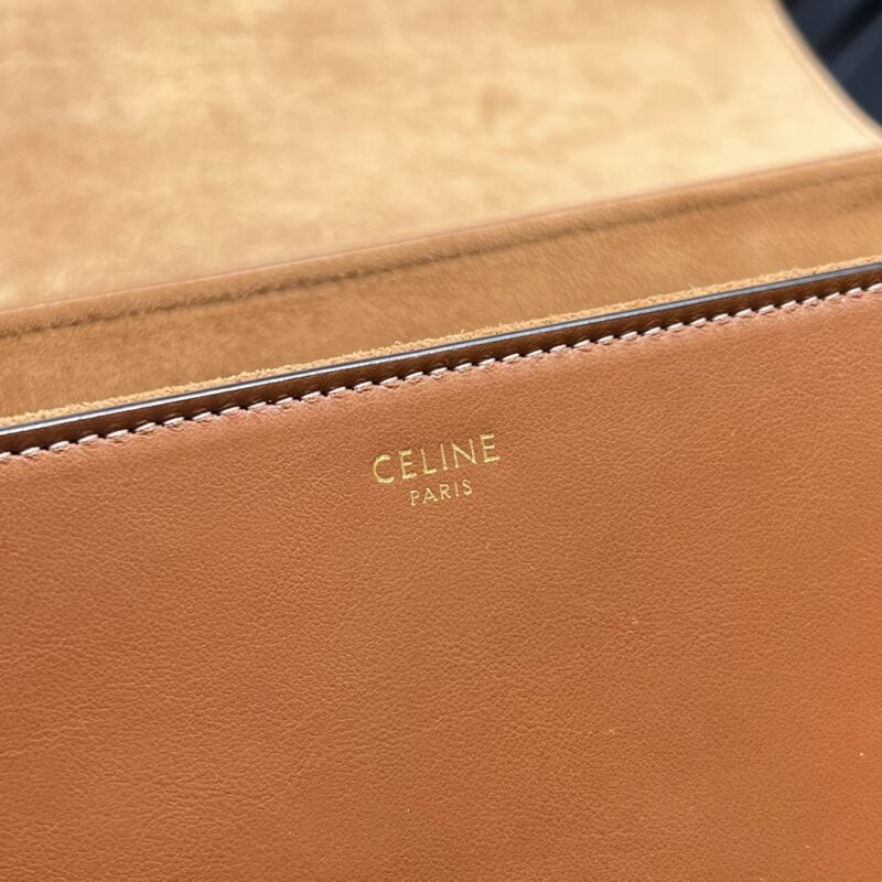 Celine Classique 16 Bag in natural calfskin Brown - Image 4