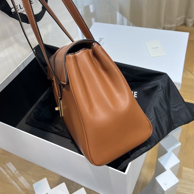 Celine Classique 16 Bag in natural calfskin Brown - Image 3