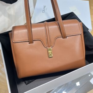 Replica Celine Classique 16 Bag in Natural Calfskin Brown – Luxury Celine Handbag