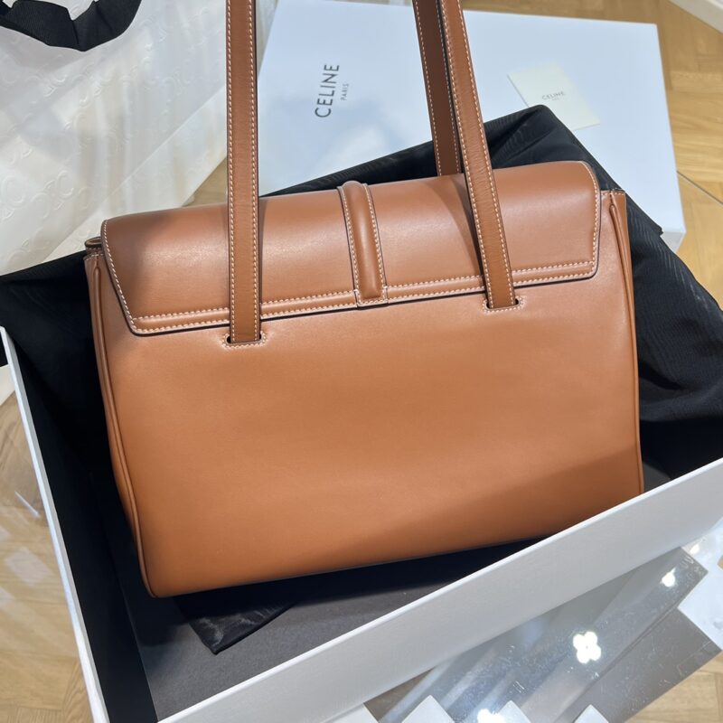 Celine Classique 16 Bag in natural calfskin Brown - Image 9