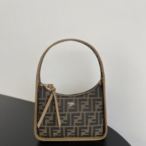 Replica Fendi Mini Fendessence Brown FF Fabric Mini-Bag – Luxury Replica Fendi Bags