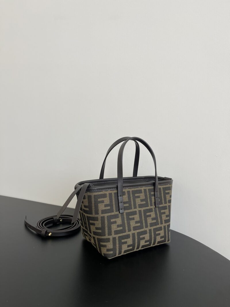 Fendi Roll Mini Brown FF jacquard mini bag - Image 8