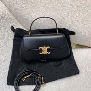 Replica Celine Teen Celine Lola in Shiny Calfskin Black – Luxury Celine Handbag