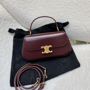 Replica Celine Teen Celine Lola in Shiny Calfskin Light Burgundy – Luxury Celine Handbag