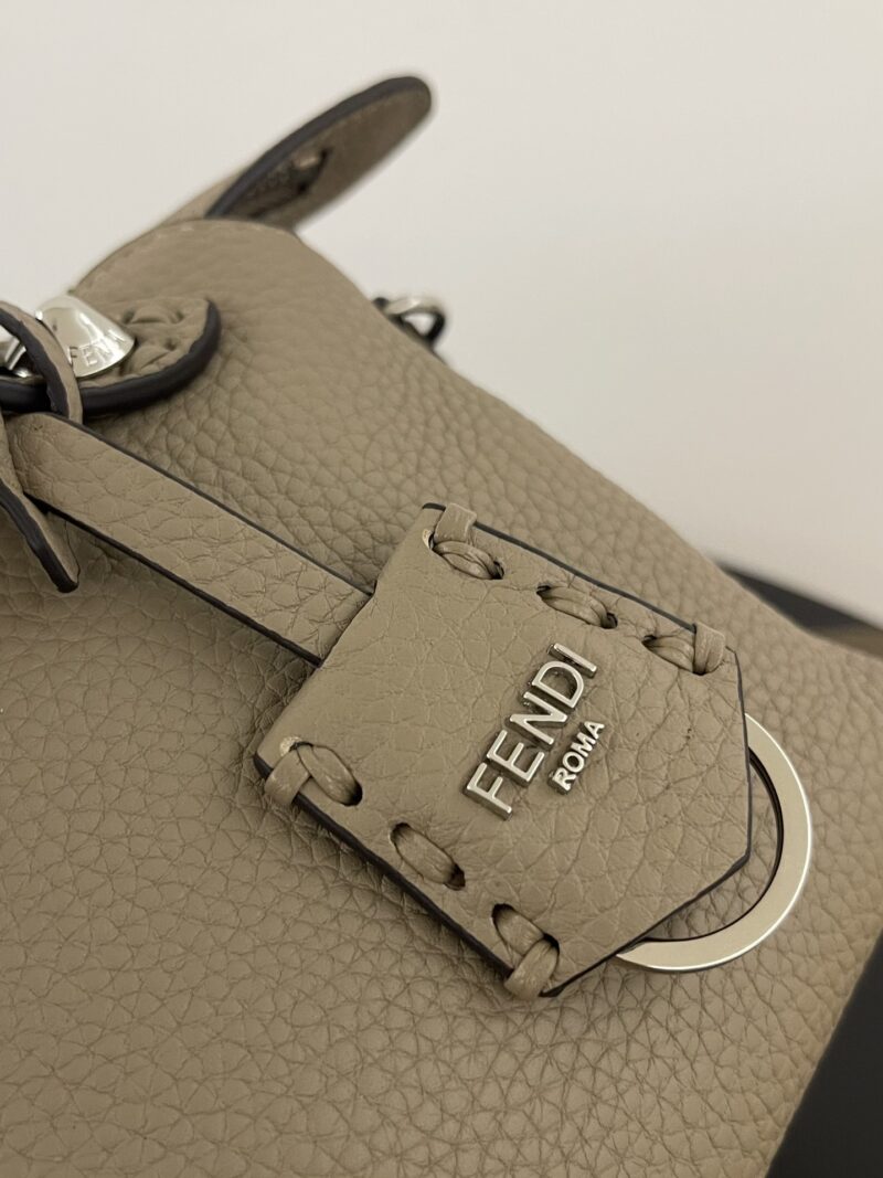 Fendi By The Way Selleria Mini Dove grey Selleria bag with 192 hand-sewn topstitches - Image 5