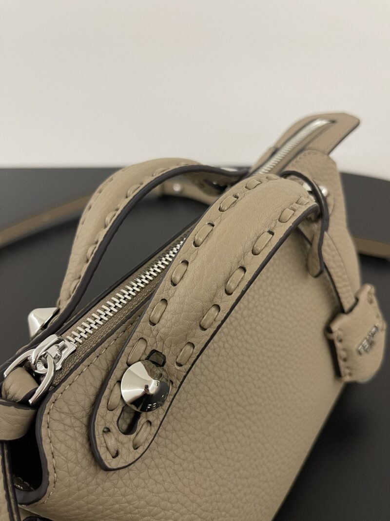 Fendi By The Way Selleria Mini Dove grey Selleria bag with 192 hand-sewn topstitches - Image 6