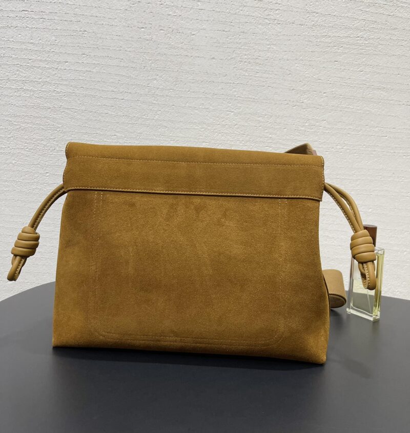 Loewe Flamenco satchel in suede calfskin Tobacco - Image 3